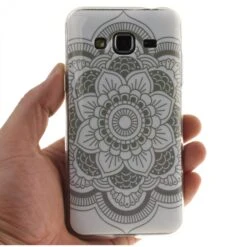 Coque Silicone Galaxy J3 / Galaxy J3 2016 Mandala Blanc -All For Phone Magasin coque galaxy j3 frac2376 4