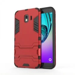Coque Antichoc Galaxy J4 2018 Avec Petit Support Cool Guard Rouge -All For Phone Magasin coque galaxy j4 2018 frac2748 1