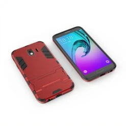 Coque Antichoc Galaxy J4 2018 Avec Petit Support Cool Guard Rouge -All For Phone Magasin coque galaxy j4 2018 frac2748 2