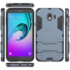 Coque Antichoc Galaxy J4 2018 Avec Petit Support Cool Guard Bleu Foncé -All For Phone Magasin coque galaxy j4 2018 frac2749 3
