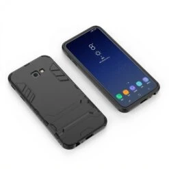 Coque Antichoc Galaxy J4 Plus Avec Petit Support Cool Guard Noir -All For Phone Magasin coque galaxy j4 plus frac2785 2