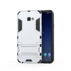 Coque Antichoc Galaxy J4 Plus Avec Petit Support Cool Guard Argent -All For Phone Magasin coque galaxy j4 plus frac2786 1
