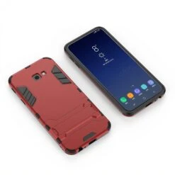 Coque Antichoc Galaxy J4 Plus Avec Petit Support Cool Guard Rouge -All For Phone Magasin coque galaxy j4 plus frac2787 2