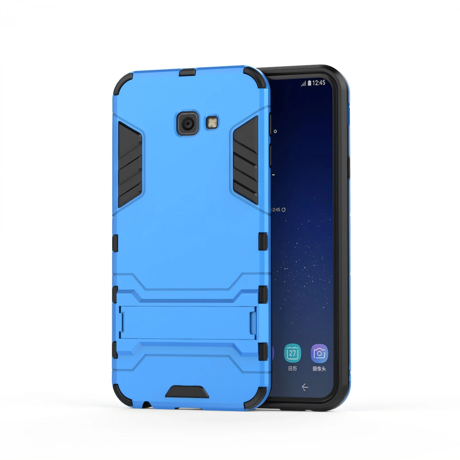 Coque Antichoc Galaxy J4 Plus Avec Petit Support Cool Guard Bleu Clair 4 Coque Antichoc Galaxy J4 Plus Avec Petit Support Cool Guard Bleu Clair – Image 2