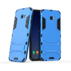 Coque Antichoc Galaxy J4 Plus Avec Petit Support Cool Guard Bleu Clair