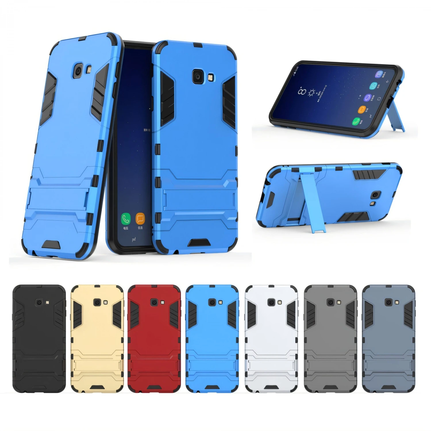 Coque Antichoc Galaxy J4 Plus Avec Petit Support Cool Guard Bleu Clair 8 Coque Antichoc Galaxy J4 Plus Avec Petit Support Cool Guard Bleu Clair – Image 6