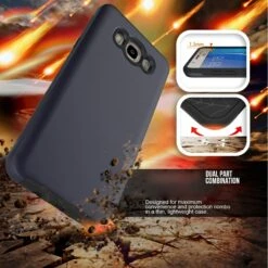 Coque Silicone Galaxy J5 2016 Antichoc 2 En 1 Gris -All For Phone Magasin coque galaxy j5 2016 frac2386 6