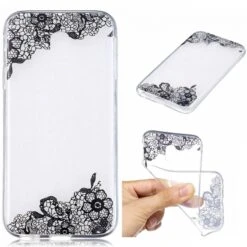 Coque Silicone Galaxy J5 Et J5 Pro Fleurs Transparent