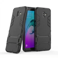 Coque Antichoc Galaxy J6 Plus Avec Petit Support Cool Guard Noir