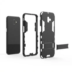Coque Antichoc Galaxy J6 Plus Avec Petit Support Cool Guard Noir -All For Phone Magasin coque galaxy j6 plus frac2774 4