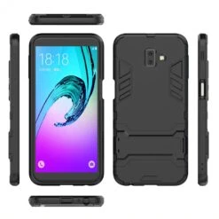 Coque Antichoc Galaxy J6 Plus Avec Petit Support Cool Guard Noir -All For Phone Magasin coque galaxy j6 plus frac2774 6