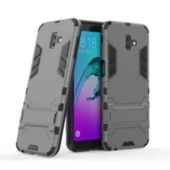 Coque Antichoc Galaxy J6 Plus Avec Petit Support Cool Guard Gris