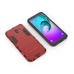 Coque Antichoc Galaxy J6 Plus Avec Petit Support Cool Guard Rouge -All For Phone Magasin coque galaxy j6 plus frac2777 2