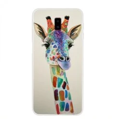 Coque Silicone Fantaisie Samsung Galaxy J6 Plus Girafe