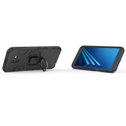 Coque Silicone Hybride Galaxy J6 Plus Avec Anneau Noir -All For Phone Magasin coque galaxy j6 plus frac2820 7