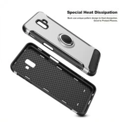 Coque Antichoc Galaxy J6 Plus Avec Anneau Rotatif Argent -All For Phone Magasin coque galaxy j6 plus frac2853 6