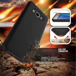 Coque Antichoc Galaxy J7 2016 Aspect Brossé Noir -All For Phone Magasin coque galaxy j7 2016 frac2390 6