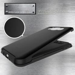 Coque Antichoc Galaxy J7 2016 Aspect Brossé Noir -All For Phone Magasin coque galaxy j7 2016 frac2390 7