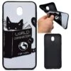 Coque Silicone Galaxy J7 2017 / J7 Pro Cat Reading Noir -All For Phone Magasin coque galaxy j7 pro frac2154