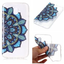 Coque Silicone Galaxy J7 2017 / J7 Pro Demi Fleur Transparent