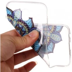 Coque Silicone Galaxy J7 2017 / J7 Pro Demi Fleur Transparent -All For Phone Magasin coque galaxy j7 pro frac2164 4