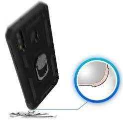 Coque Antichoc Galaxy M20 XSSIVE Avec Anneau Metallique Noir -All For Phone Magasin coque galaxy m20 frac3185 10