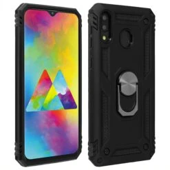 Coque Antichoc Galaxy M20 XSSIVE Avec Anneau Metallique Noir -All For Phone Magasin coque galaxy m20 frac3185 7