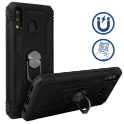Coque Antichoc Galaxy M20 XSSIVE Avec Anneau Metallique Noir -All For Phone Magasin coque galaxy m20 frac3185 9