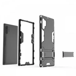 Coque Anitchoc Galaxy Note 10 Plus Hybride Avec Support Noir -All For Phone Magasin coque galaxy note 10 plus frac3913 4