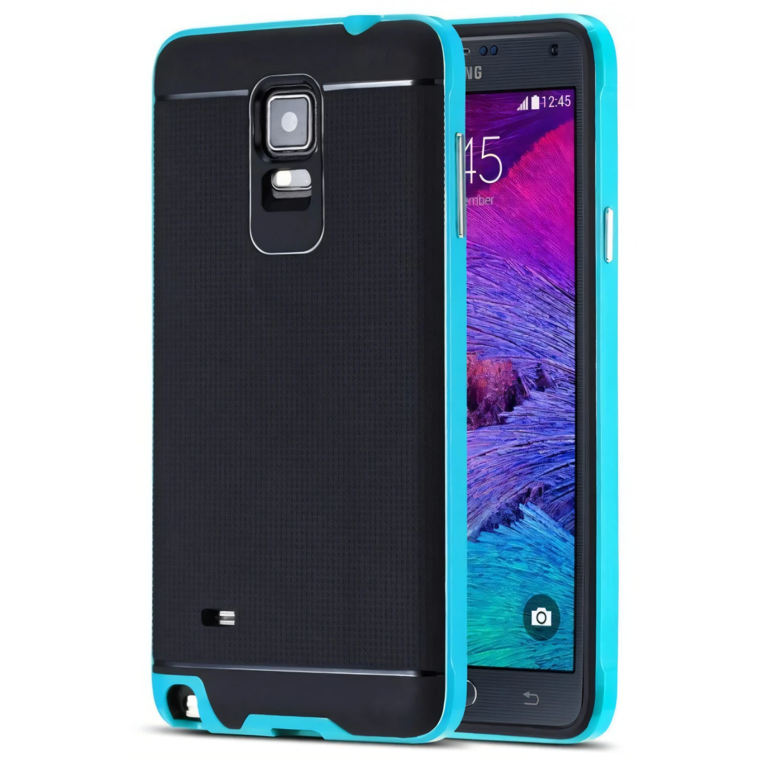 Coque Galaxy Note 4 Silicone Hybrid Bleu 3 Coque Galaxy Note 4 Silicone Hybrid Bleu