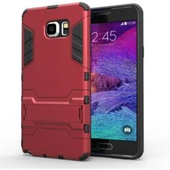 Coque Antichoc Galaxy Note 5 Hybride Avec Support Rouge -All For Phone Magasin coque galaxy note 5 frac2573 2