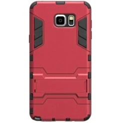 Coque Antichoc Galaxy Note 5 Hybride Avec Support Rouge