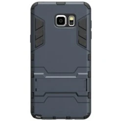 Coque Antichoc Galaxy Note 5 Hybride Avec Support Bleu Foncé