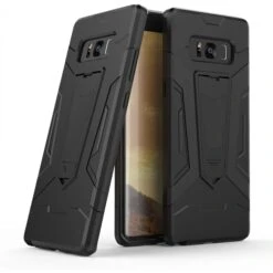 Coque Galaxy Note 8 Silicone Hybrid Antichoc Avec Support Noir