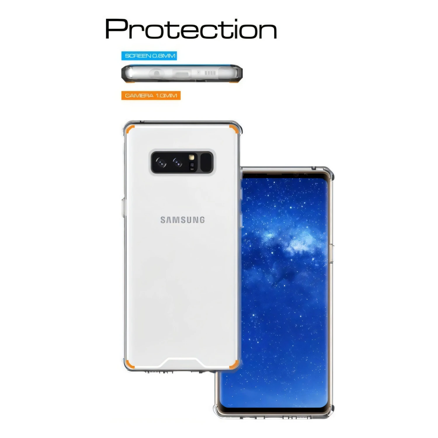 Coque Antichoc Transparente Galaxy Note 8 Transparent 9 Coque Antichoc Transparente Galaxy Note 8 Transparent – Image 7