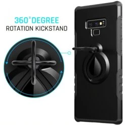 Coque Antichoc Galaxy Note 9 Avec Support Pivotant Noir -All For Phone Magasin coque galaxy note 9 frac2288 4