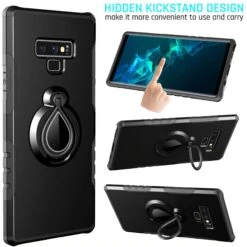 Coque Antichoc Galaxy Note 9 Avec Support Pivotant Noir -All For Phone Magasin coque galaxy note 9 frac2288 6