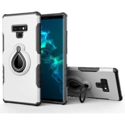 Coque Antichoc Galaxy Note 9 Avec Support Pivotant Blanc