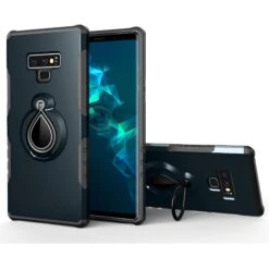 Coque Antichoc Galaxy Note 9 Avec Support Pivotant Bleu Foncé