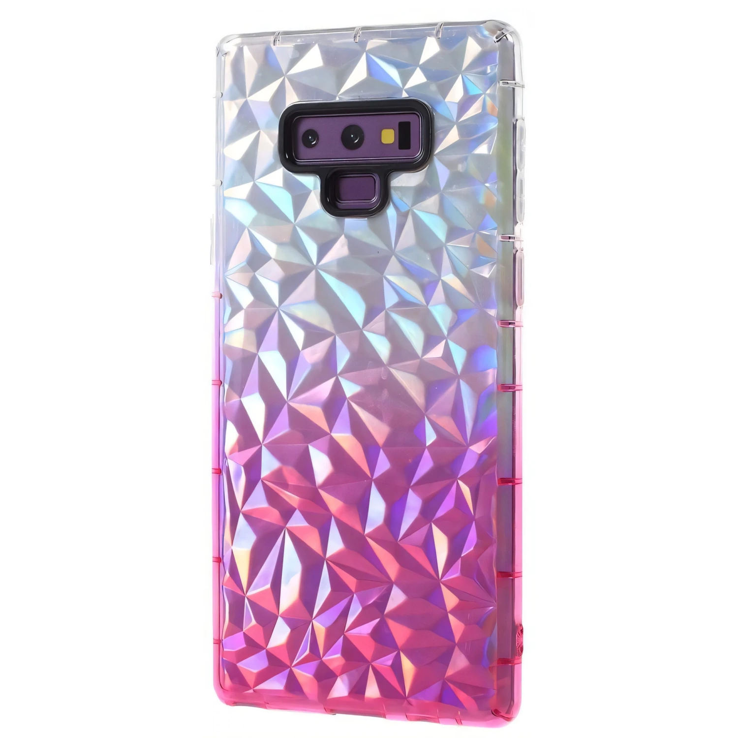 Coque Silicone Galaxy Note 9 Style Diamant Fushia 4 Coque Silicone Galaxy Note 9 Style Diamant Fushia – Image 2