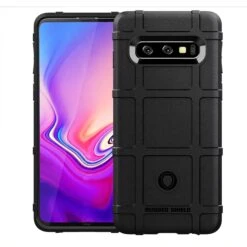 Coque Silicone Antichoc Galaxy S10 Square Grid Noir -All For Phone Magasin coque galaxy s10 frac2844 1