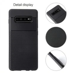Coque Silicone Samsung Galaxy S10 Triangles Noir -All For Phone Magasin coque galaxy s10 frac2864 1