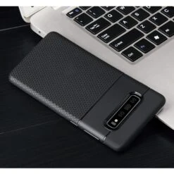 Coque Silicone Samsung Galaxy S10 Triangles Noir -All For Phone Magasin coque galaxy s10 frac2864 5