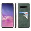 Coque Silicone Samsung Galaxy S10 Avec Rangement Cartes - Style Cuir Vert -All For Phone Magasin coque galaxy s10 frac2885