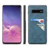 Coque Silicone Samsung Galaxy S10 Avec Rangement Cartes - Style Cuir Bleu -All For Phone Magasin coque galaxy s10 frac2886