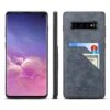 Coque Silicone Samsung Galaxy S10 Avec Rangement Cartes - Style Cuir Gris -All For Phone Magasin coque galaxy s10 frac2887