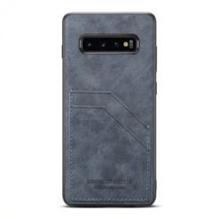 Coque Silicone Samsung Galaxy S10 Avec Rangement Cartes - Style Cuir Gris -All For Phone Magasin coque galaxy s10 frac2887 2