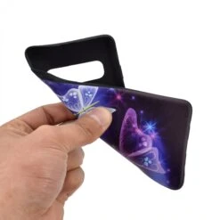 Coque Silicone Fantaisie Samsung Galaxy S10 - Papillons Noir -All For Phone Magasin coque galaxy s10 frac2892 4