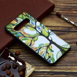 Coque Silicone Fantaisie Samsung Galaxy S10 - Arbre Multicolor Vert -All For Phone Magasin coque galaxy s10 frac2893 5