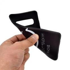 Coque Silicone Fantaisie Samsung Galaxy S10 - Smiling Face Noir -All For Phone Magasin coque galaxy s10 frac2896 4